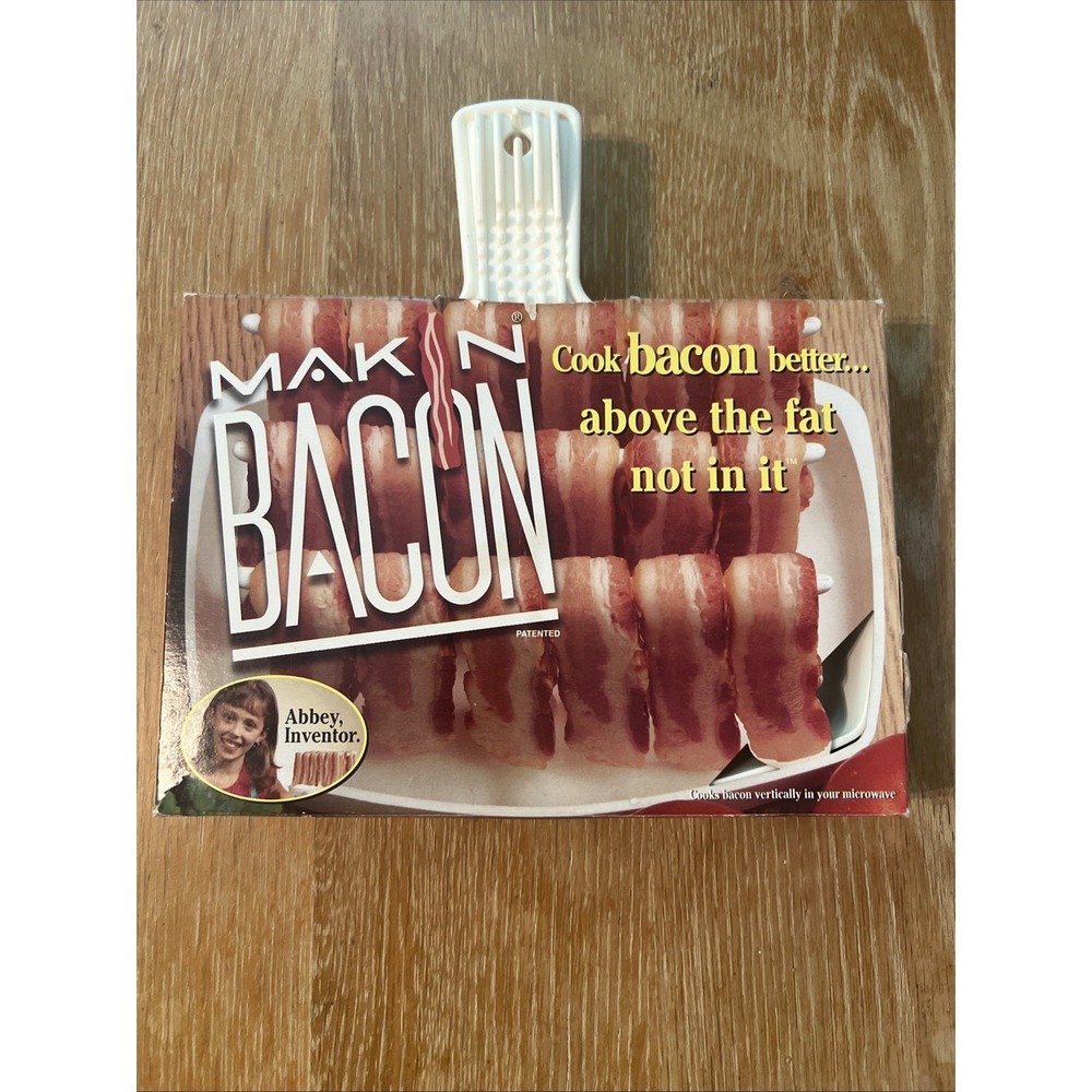 The Original Makin Bacon Dish - Makes Crispy Bacon in Minutes NEW!